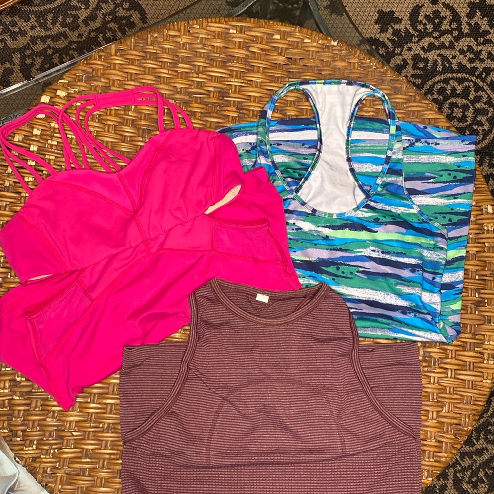 BUNDLE DEAL: 3 Lululemon Athletica top. Gently Used. Size: 6.
